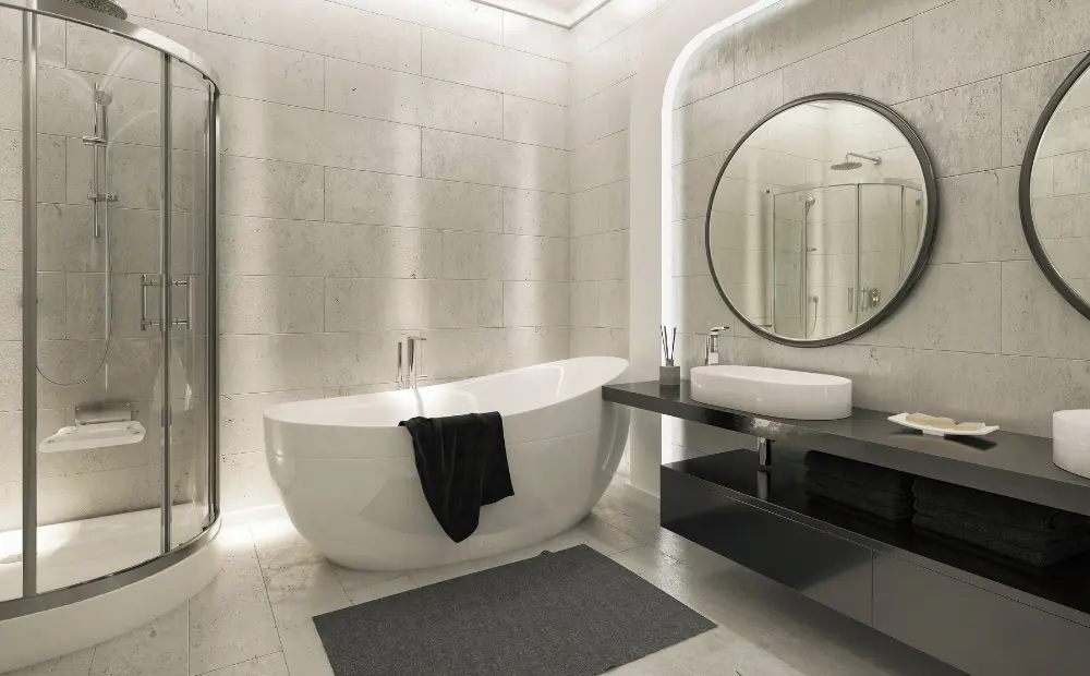 Fliesenverlegung im Badezimmer